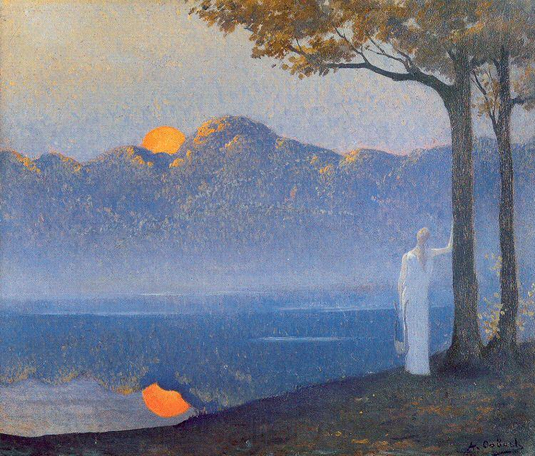 Osbert, Alphonse The Muse at Sunrise Germany oil painting art